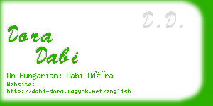 dora dabi business card